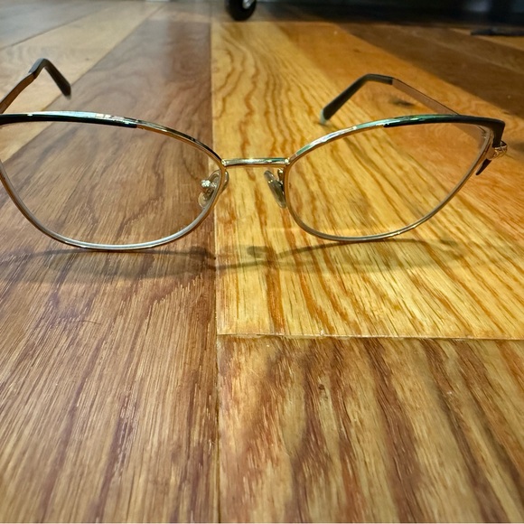 Tiffany and Co. Cat-Eye Glasses with Rose Gold Frame w/black accents. - Picture 2 of 9
